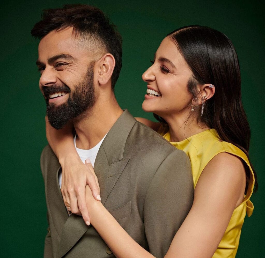 Virat Kohli and Anushka Sharma celebrating wedding anniversary