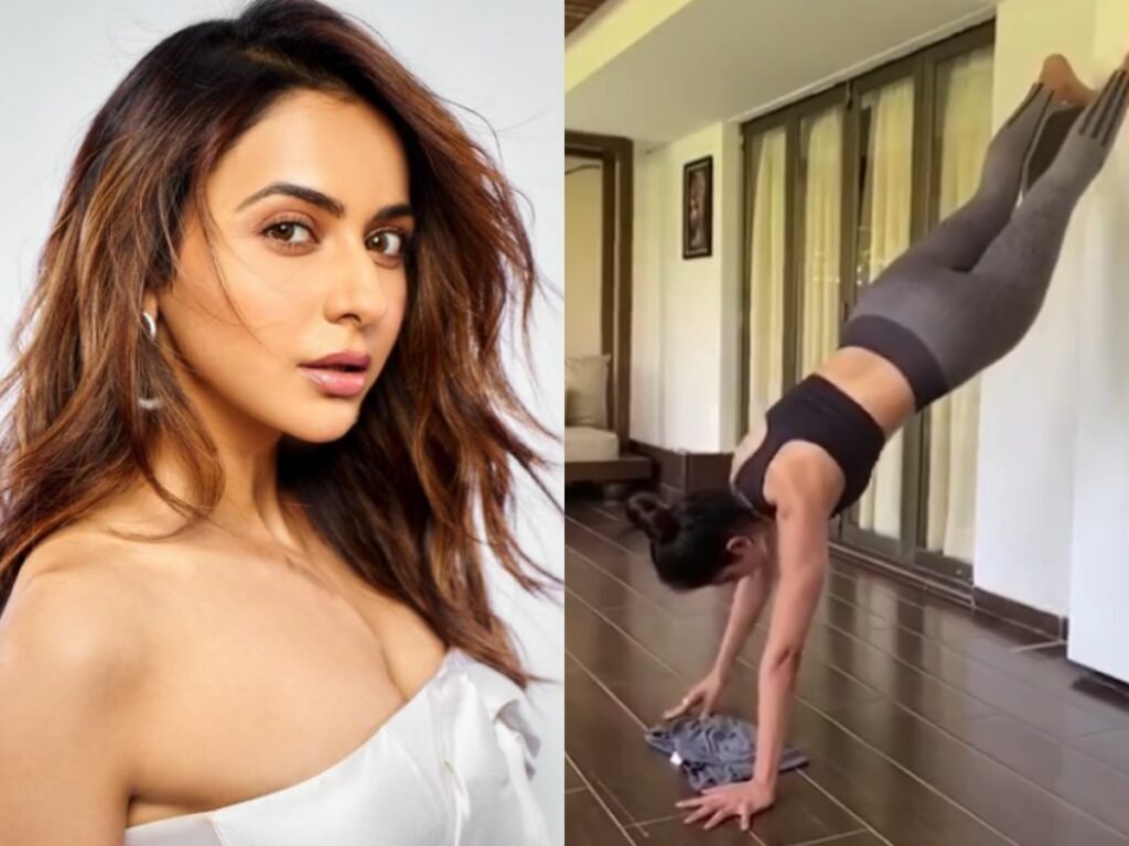 Video: एक्ट्रेस रकुल प्रीत सिंह ने दीवार पर उल्टा लटककर पहनें कपड़े