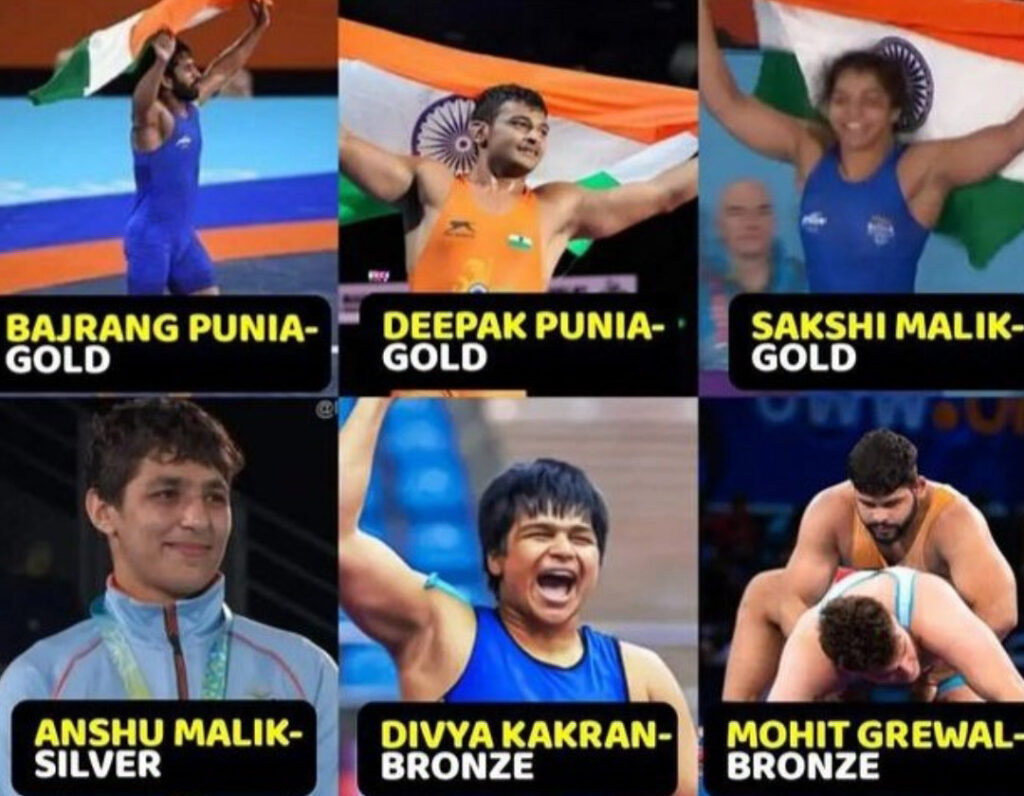 Indian Wrestlers:भारतीय पहलवानों ने लगाया मेडल्स का सिक्सर