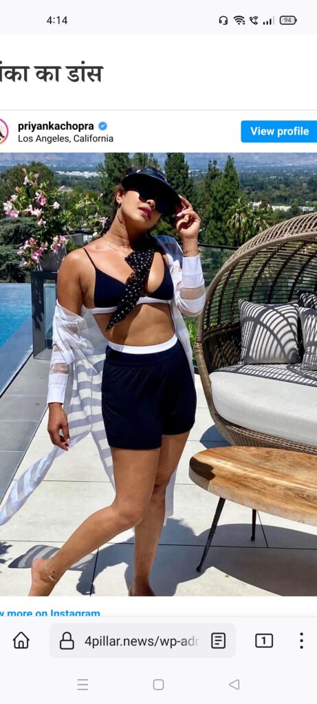 Priyanka Chopra in swimsuit: प्रियंका ने ब्लैक स्विमसूट में किया डांस