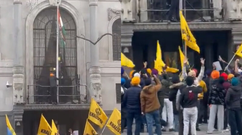 Tricolor: लंदन में तिरंगा उतारकर लगाया खालिस्तानी झंडा