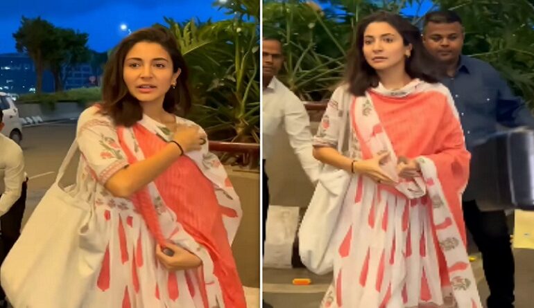 अनुष्का शर्मा के देसी लुक ने जीता फैंस का दिल, एयरपोर्ट पर सलवार-सूट पहने स्पॉट हुई एक्ट्रेस