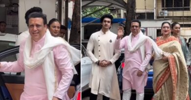 गणेश चतुर्थी पर फैमिली संग गणपति बप्पा के दर्शन करने पहुंचे गोविंदा, देखें वीडियो