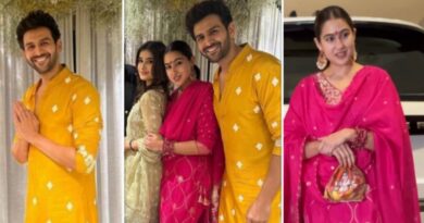 Kartik Aaryan के घर गणपति बप्पा के दर्शन करने पहुंची Sara Ali Khan
