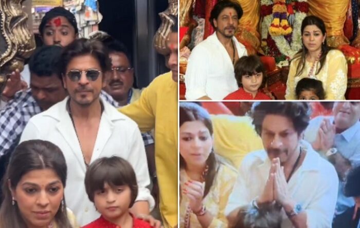 Shahrukh Khan: बेटे अबराम के साथ लालबागचा राजा के दर्शन करने पहुंचे शाहरुख खान, देखिए वीडियो