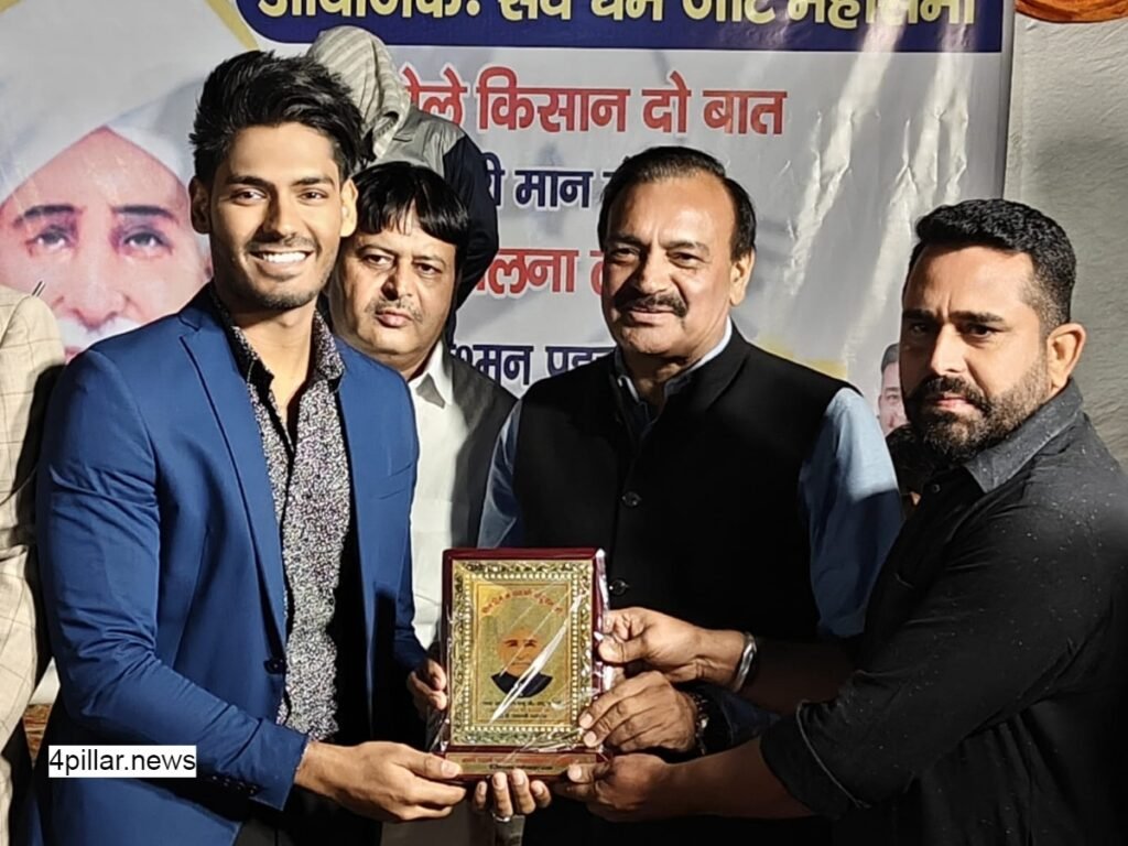 MTV रोडीज वाले दिग्विजय राठी को जाट समाज ने किया सम्मानित