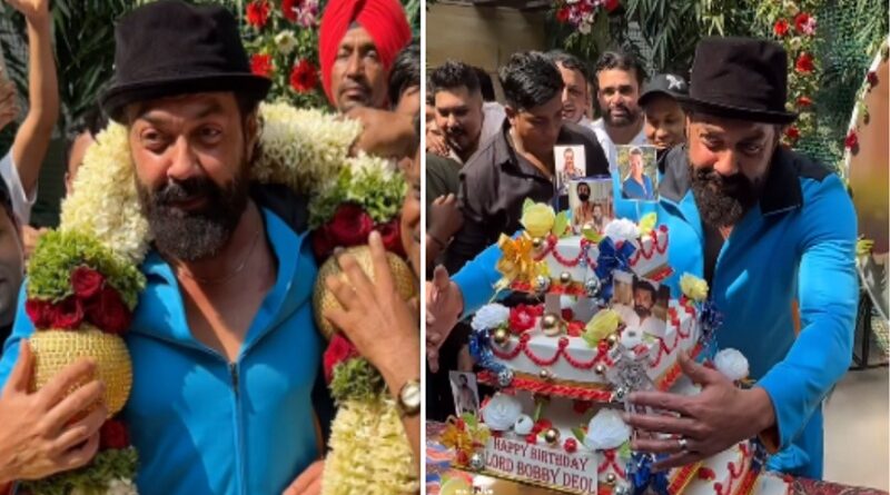 Bobby Deol Birthday: बॉबी देओल के बर्थडे 5-टियर केक लेकर पहुंचे फैंस, एक्टर को पहनाया बड़ा सा फूलों का हार