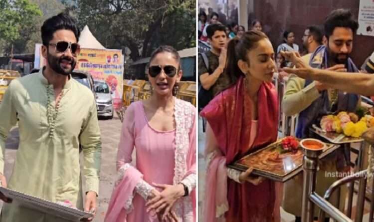 Siddhivinayak Temple पहुंचे रकुल प्रीत सिंह और जैकी भगनानी