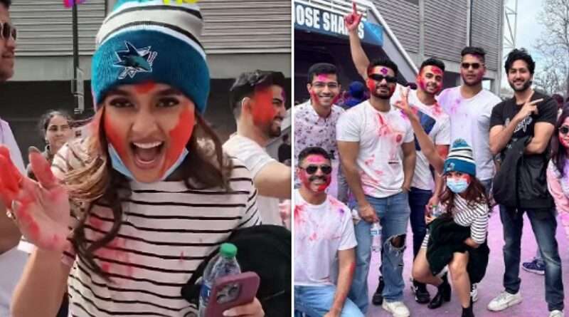 Tejasswi Pictures: दोस्तों संग जमकर होली खेलते नजर आई तेजस्वी प्रकाश