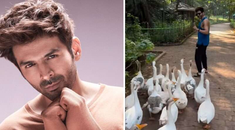 Kartik ducks: कार्तिक आर्यन ने बतखों के साथ खेलते हुए शेयर किया वीडियो 