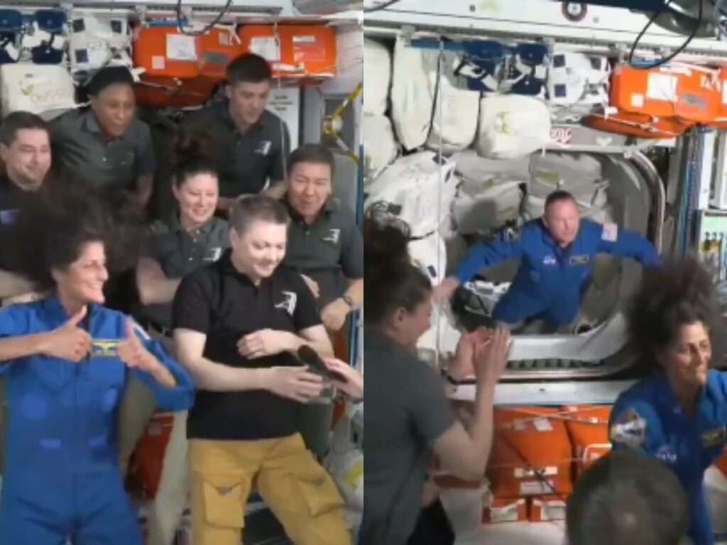 Sunita williams space: अंतरिक्ष स्टेशन पहुंचते ही खुशी से नाच उठीं सुनीता