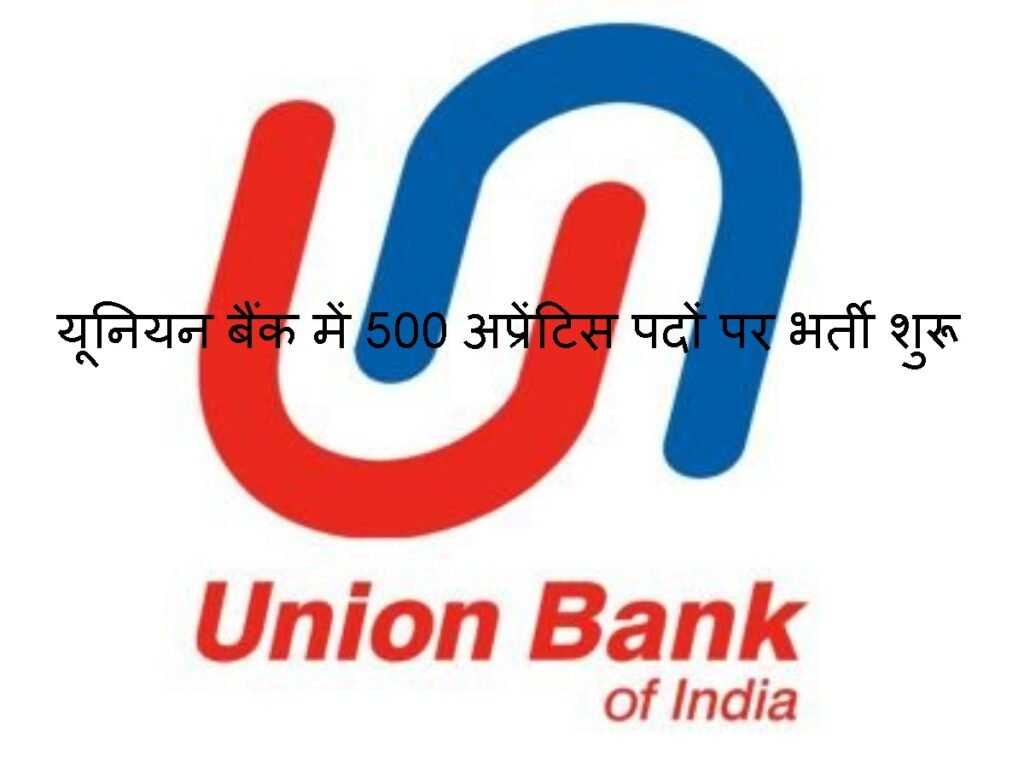 Union Bank Of India में 500 अप्रेंटिस पदों पर भर्ती शुरू