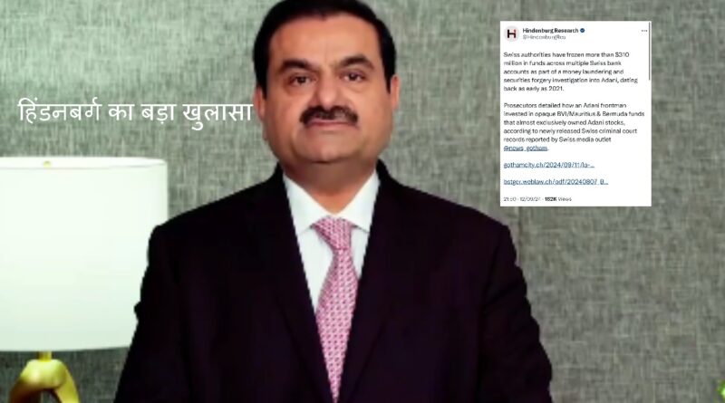 Hindenburg research: Gautam Adani के 310m डॉलर जब्त किए