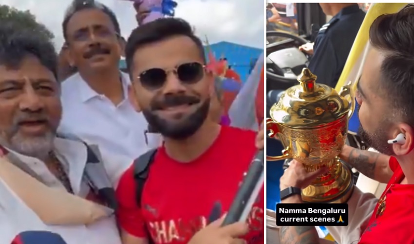 RCB Felicitation Ceremony बेंगलुरु पहुंची आरसीबी का हुआ जोरदार स्वागत