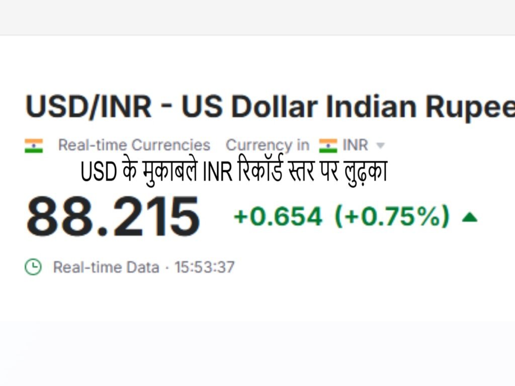 INR USD, Trump Tariff: USD के मुकाबले INR रिकॉर्ड स्तर पर लुढ़का