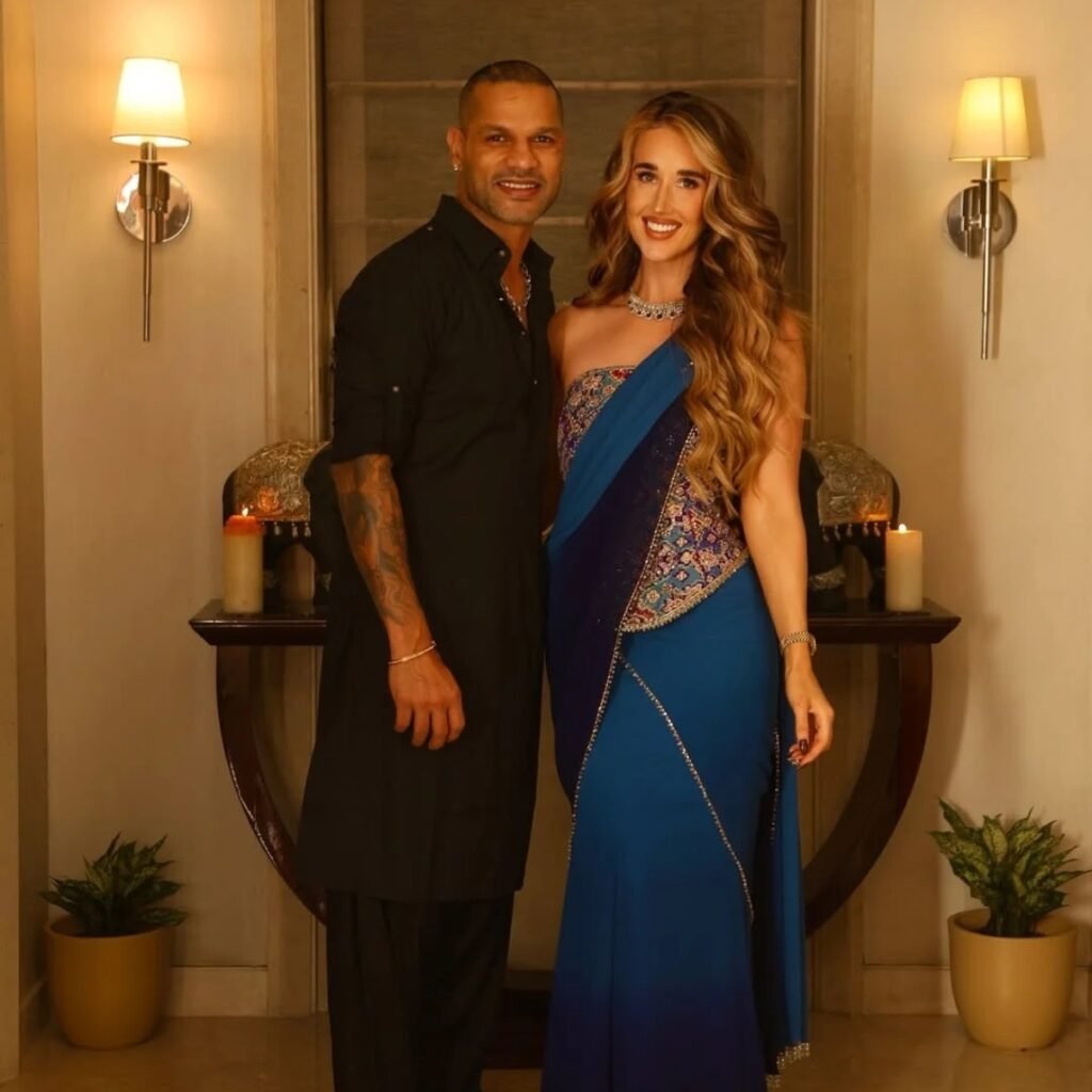 Shikhar Dhawan Sophie Shine celebrated Diwali