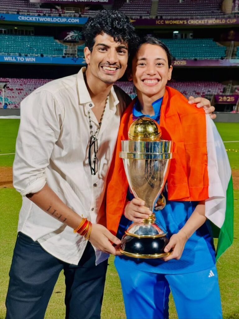 Palash Muchhal with Smriti Mandhana photo