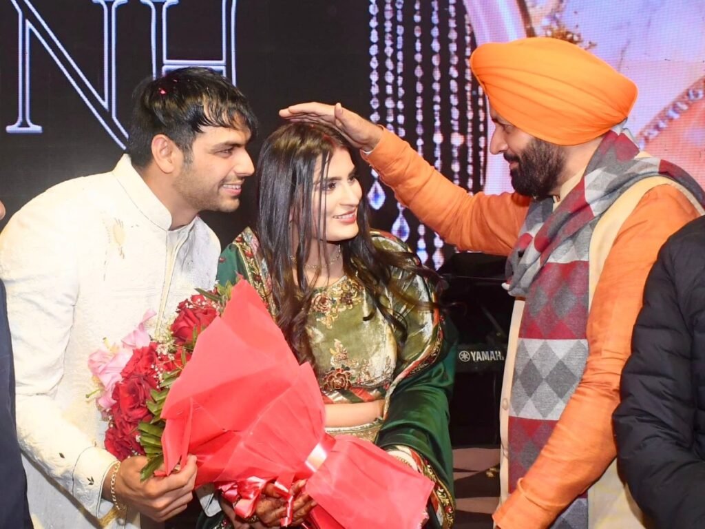 Neeraj Chopra Himani Mor wedding reception