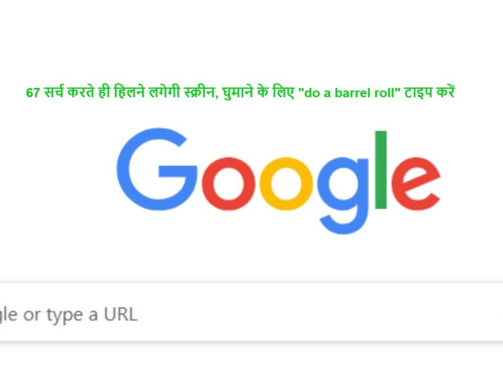 67 and do a barrel roll Google Search