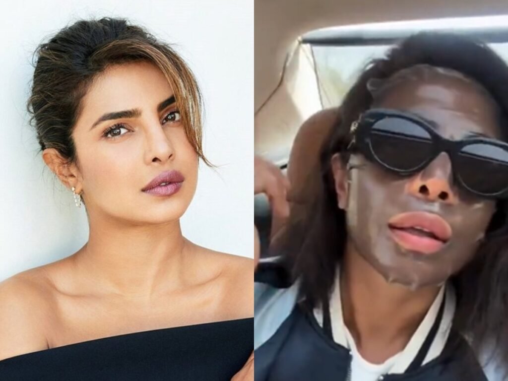 Priyanka Chopra wear black diamond face mask
