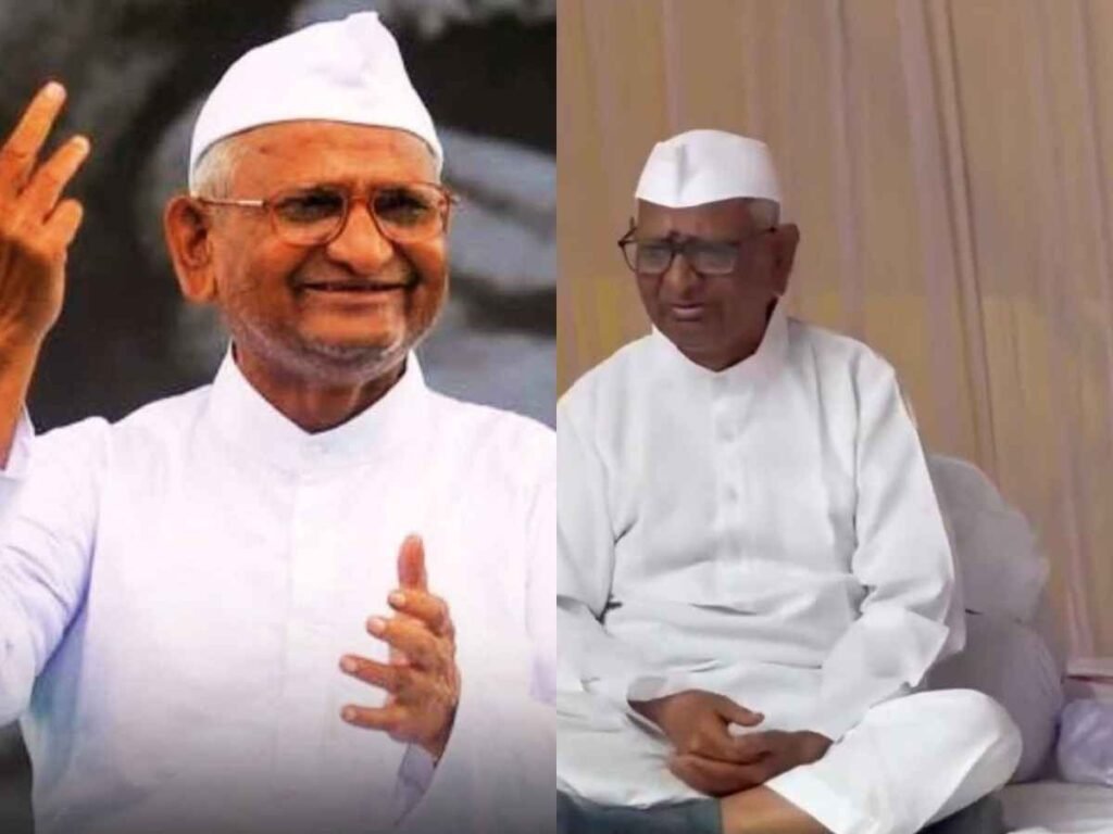 Anna Hazare sat on a silent protest