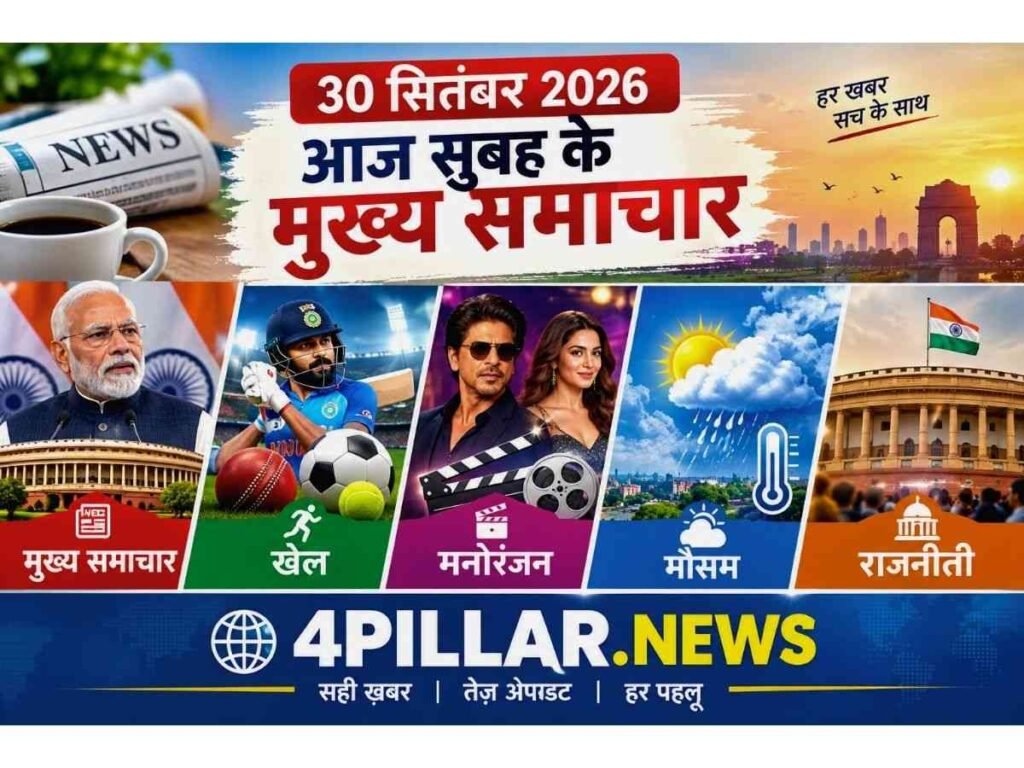 30 September 2026: आज सुबह के मुख्य समाचार
