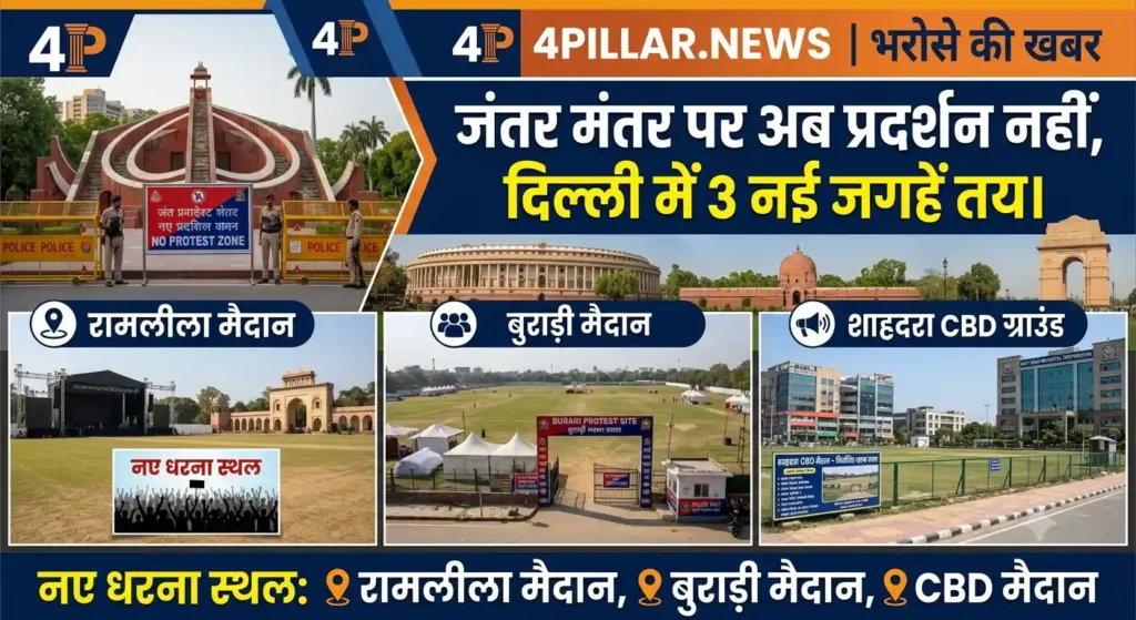 Jantar Mantar अब प्रदर्शन स्थल नहीं, दिल्ली में 3 नई जगहें तय