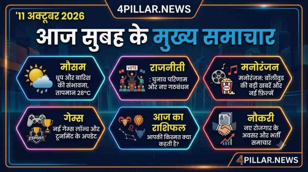 Sunday Morning News: आज 11 अक्टूबर 2026 के मुख्य समाचार