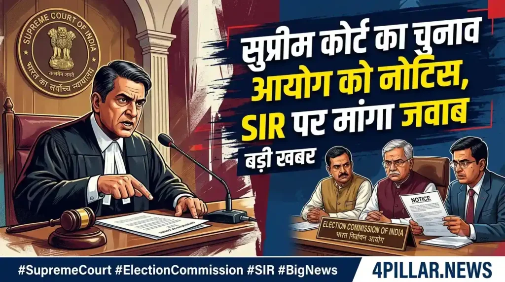Supreme Court का चुनाव आयोग को नोटिस, SIR पर मांगा जवाब